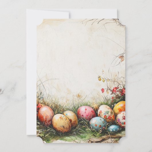 クロスと花フローライースターブランチ 招待状 (裏面)