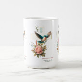 クロスと鳥のキリスト教デザイン コーヒーマグカップ (中央)
