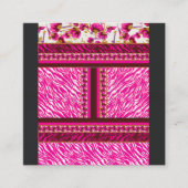 クロスの付いたピンクと白の壁紙 ロイヤリティカード (正面)