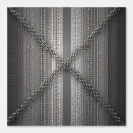 クロスはっきりしたチェーストライプン付きのグレーの 壁紙