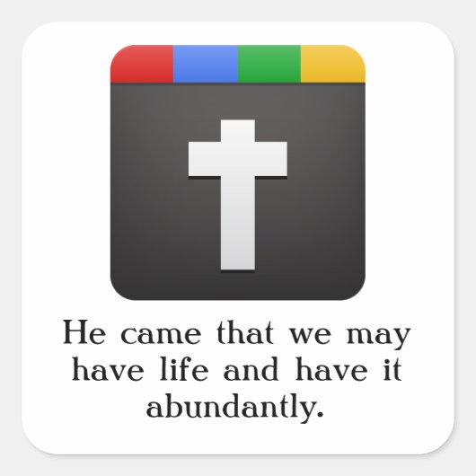 クロスアイコンのシール スクエアシール (正面)