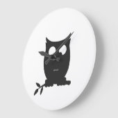 クロスアイフクロウ ラージ壁時計 (傾斜)