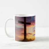 クロスアットデュスク聖なる書物、 経典 パーソナライズされた コーヒーマグカップ (左)