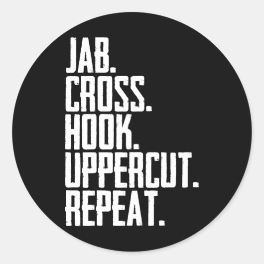 クロスアッパーカットリピートキックボックススポーツボクシング移動 ラウンドシール (正面)