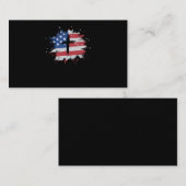 クロスアメリカ国旗のクリスチャンの男性 名刺 (正面/裏面)