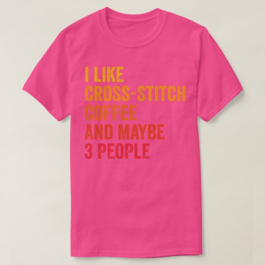 クロスアンドコーヒーが好き3人くらいかな Tシャツ (デザイン正面)