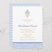 クロスアンドドーブ|ブルーボーイバプティスマ招待状 招待状 (正面/裏面)