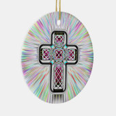 "クロスアンドマウンテンリトリート"ネックレスまたは セラミックオーナメント (右)