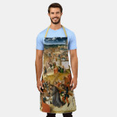 クロスアートアーティストペインター·カスタム エプロン (着用した状態)
