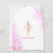 クロスイースター狩りとブランチピンクフローララン 招待状 (裏面)