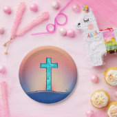 クロスイースター紙プレート ペーパープレート (パーティー)