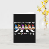 クロスウォークおもしろいつるクリスマスと私のGnomies Fr カード (黄色い花)