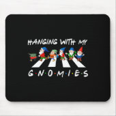 クロスウォークおもしろいつるクリスマスと私のGnomies Fr マウスパッド (正面)