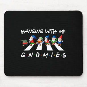 クロスウォークおもしろいつるクリスマスと私のGnomies Fr マウスパッド