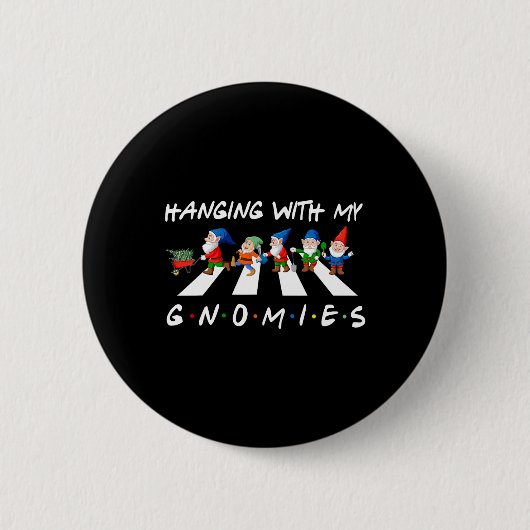 クロスウォークおもしろいつるクリスマスと私のGnomies Fr 缶バッジ (正面)
