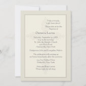 クロスウォーターマークベージュ色宗教招待状 招待状 (正面)