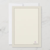 クロスウォーターマークベージュ色宗教招待状 招待状 (裏面)