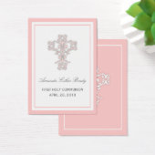 クロスエレガントインピンクメッセージカードカード (デスク)