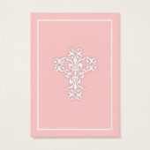 クロスエレガントインピンクメッセージカードカード (裏面)