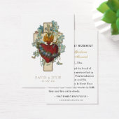 クロスエレガントカソリッ結婚クの祈りの言葉カード (デスク)