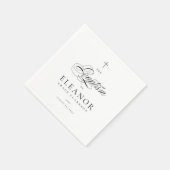クロスエレガントスクリプト書道バプテスマ スタンダードカクテルナプキン (角)