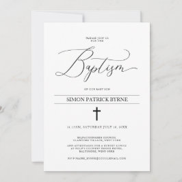 クロスエレガントバプテスマの発表の少年または少女 招待状