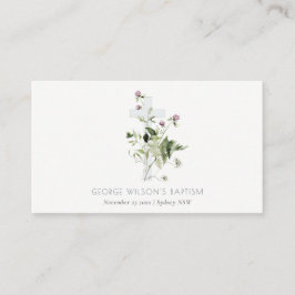 クロスエレガントパープルワイルドフラワーフローラバプテスマ プレイスカード