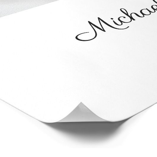 クロスエレガントフォトボーイバプテスマ ポスター (角)