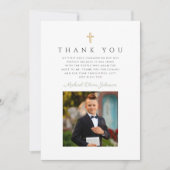 クロスエレガントボーイファースト聖餐式 サンキューカード (正面)