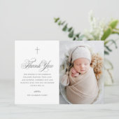 クロスエレガント書写真バプテスマ サンキューカード (スタンド正面)