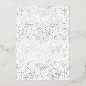 クロスエレガント書道フローラシルバーバプテスマ 箔招待状 (裏面)