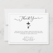 クロスエレガント葬式サンキューカード サンキューカード (正面)