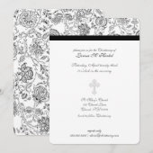 クロスエレガント《キリスト教》洗礼式や命名式招待状 招待状 (正面/裏面)