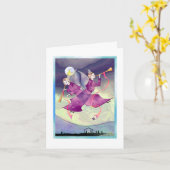 クロスエンジェルズホリデークリスマスカード カード (黄色い花)