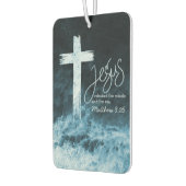 クロスオンウォーターダークブルーバイブル聖なる書物、 経典 カーエアーフレッシュナー (左)