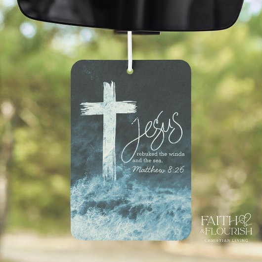 クロスオンウォーターダークブルーバイブル聖なる書物、 経典 カーエアーフレッシュナー