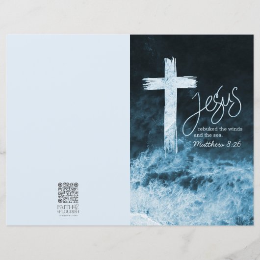 クロスオンウォーターダークブルー聖なる書物、 経典教会公報 (正面)