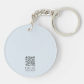 クロスオンウォーターダークブルー聖なる書物、 経典 パーソナライズされた キーホルダー (裏面)