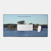 クロスオーバーアイランドライトハウスデスクマット デスクマット (キーボード&マウス)