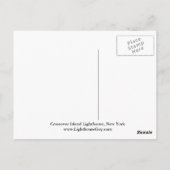 クロスオーバー島ライトハウス、ニューヨーク葉書 ポストカード (裏面)