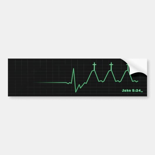 クロスオーバーEKG バンパーステッカー (正面)