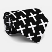クロスカスタマイズ可能なクリスチャンホワイト背景 ネクタイ (ロール)