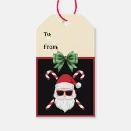 クロスカスタムカネス・クリスマスグリーティング付きサンタ ギフトタグ