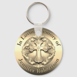クロスカスタムキーチェーン付きメモリアル キーホルダー