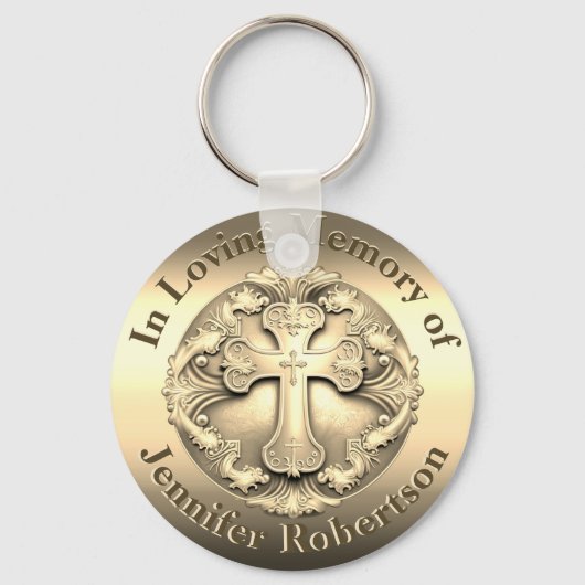 クロスカスタムキーチェーン付きメモリアル キーホルダー (正面)