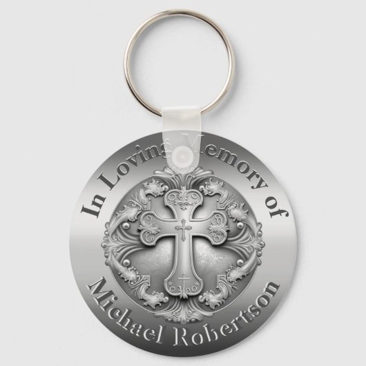 クロスカスタムキーチェーン付きメモリアル キーホルダー (正面)