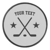 クロスカスタムスティックのロゴを持つアイスホッケーパック アイスホッケーパック (正面)