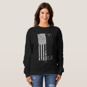 クロスカッコいいボウ女子男性へアロー弓狩りアマー スウェットシャツ (正面フル)