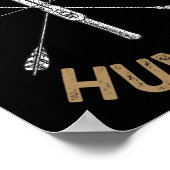 クロスカッコいいボウ女子男性へアーチェリーアローボウ狩り ポスター (角)