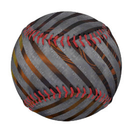 クロスカットストライプの灰色のリボン？金ゴールド赤 野球ボール